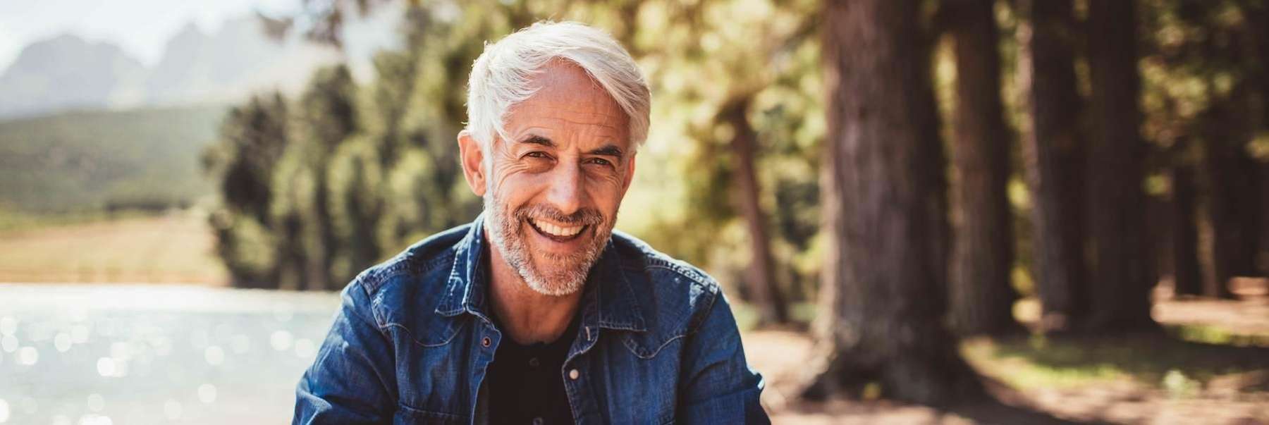 older man with dentures in coburg hill