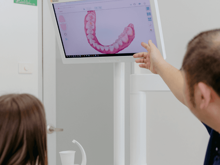 coburg north dentist reviewing digital impressions